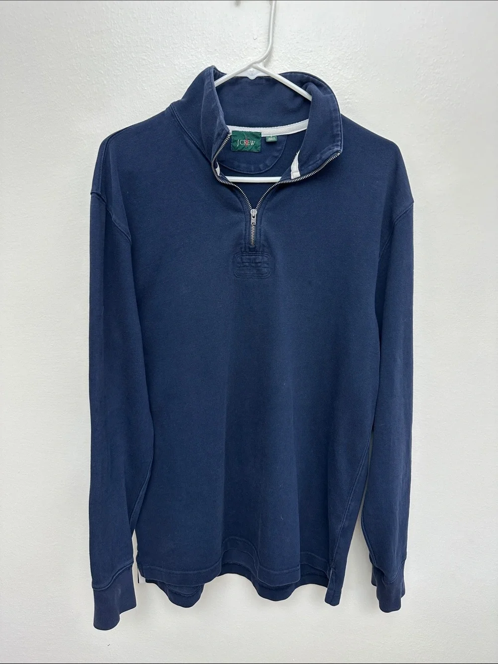 J. Crew Men's Navy Half-Zip Pullover Sweater